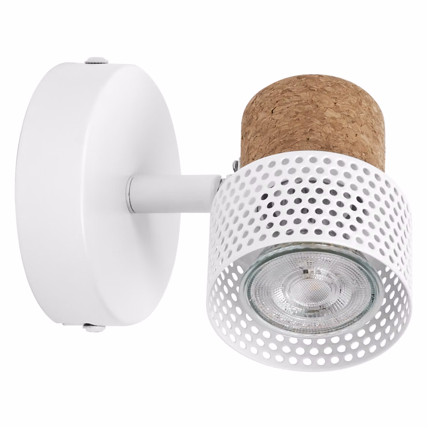 LEDVANCE DECOR SPOT CORK, 1 x 3,4W, 230lm, bianco, faretto, teste regolabili, versatile, faretto per interni, lampade LED sostituibili, dimmerabile, colore della luce bianco caldo, GU10