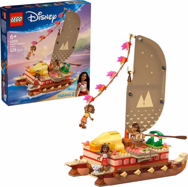 Set Lego Disney La canoa di Vaiana multicolore con 72 pezzi