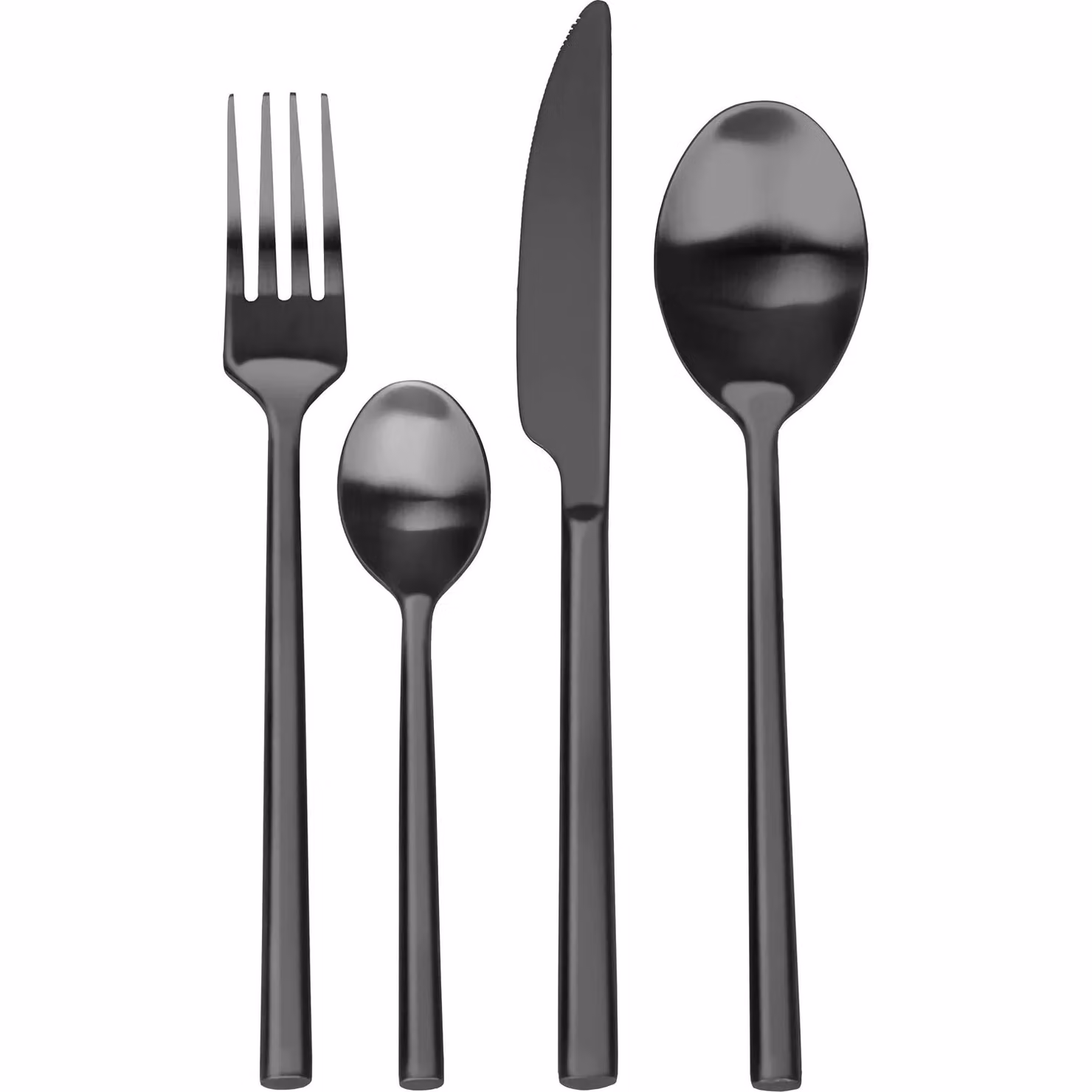 Servizio di posate Dakotah Gusto Casa in acciaio inox nero satinato, 24 pezzi