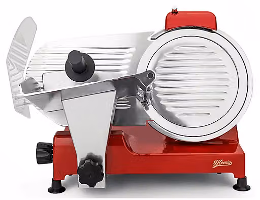 Affettatrice professionale H.Koenig MSX254 in acciaio inossidabile, colore rosso