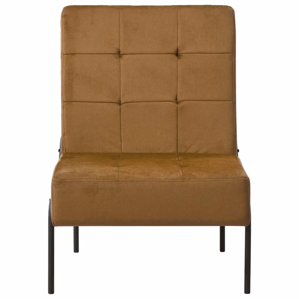 Poltrona Relax 65x79x87 cm Marrone in Velluto