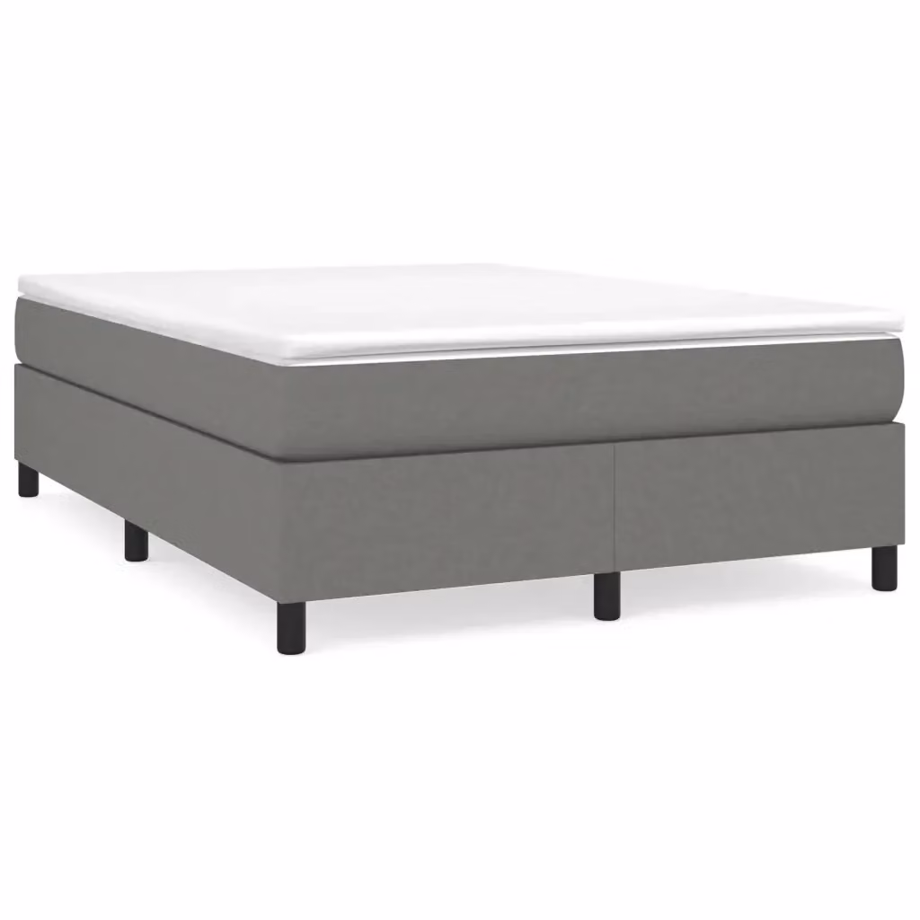 Letto Ibrido vidaXL con Materasso e Struttura in Legno, Grigio e Bianco, L/P/H: 140 x 200 cm – 2