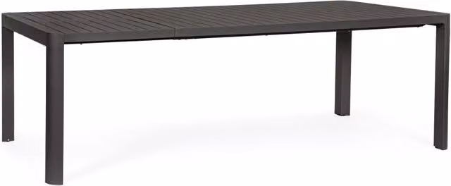 Tavolo da giardino e sala da pranzo allungabile Kiplin in alluminio antracite L: 180/240 cm, P: 100 cm, H: 77.5 cm