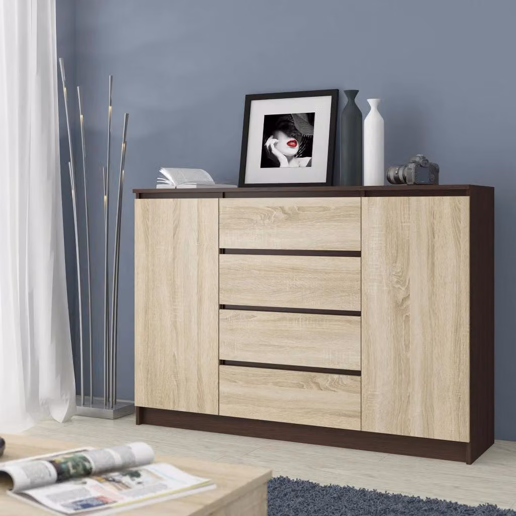 Grande cassettiera combinata SAVRILA - wengé / rovere sonoma