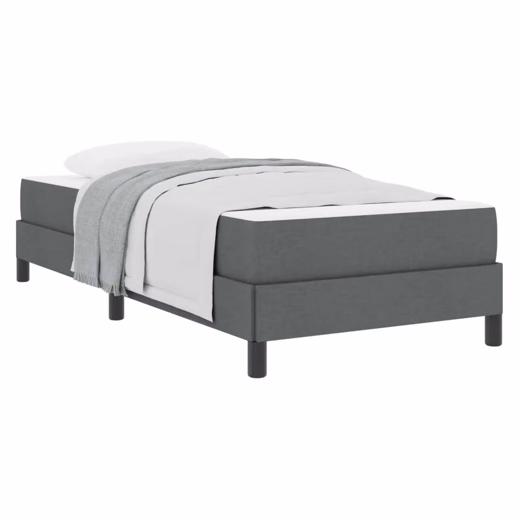 Letto a molle vidaXL in tessuto grigio con materasso a molle insacchettate L 80 cm x P 200 cm – 2