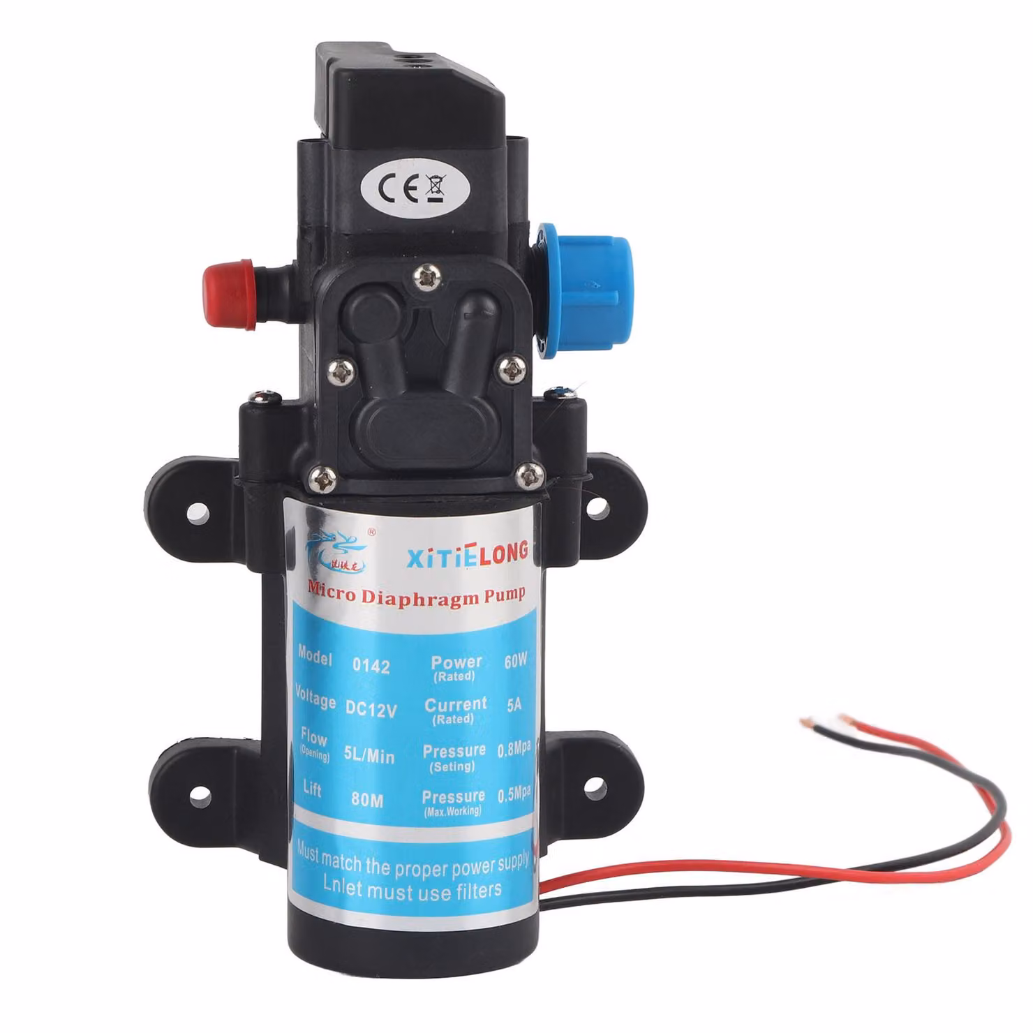 Pompa a membrana microelettrica da 12 V 60 W con funzione di autoadescamento e pressostato