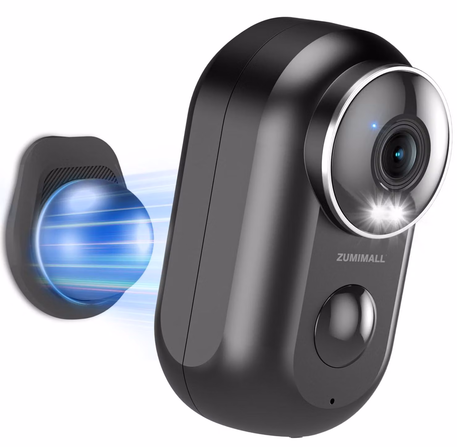 Telecamera di sicurezza esterna 2K con supporto magnetico - Telecamera wireless, rilevamento AI