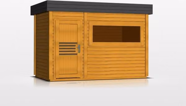 MAGNOLIA Cabina sauna esterna a 6 posti 353,8x203,8 x H.259 cm MDLT Farbe: natural,