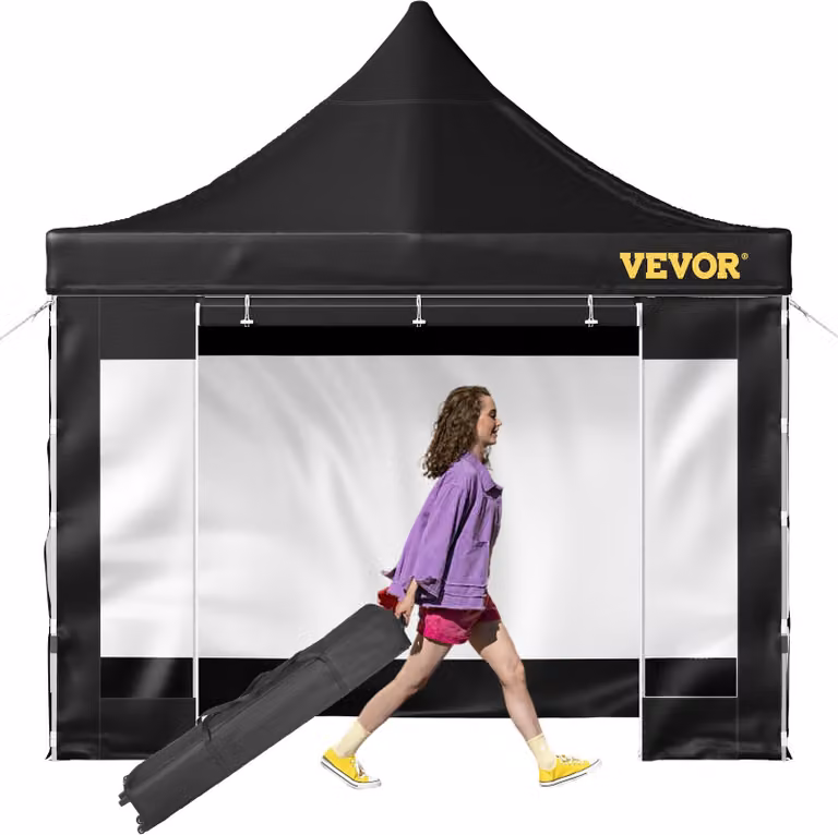 Gazebo pieghevole 3x3m Gazebo pieghevole 240g in poliestere rivestito in PVC gazebo pop-up 1,95-2,13m Tenda da festa regolabile Tenda da giardino Tenda da spiaggia per