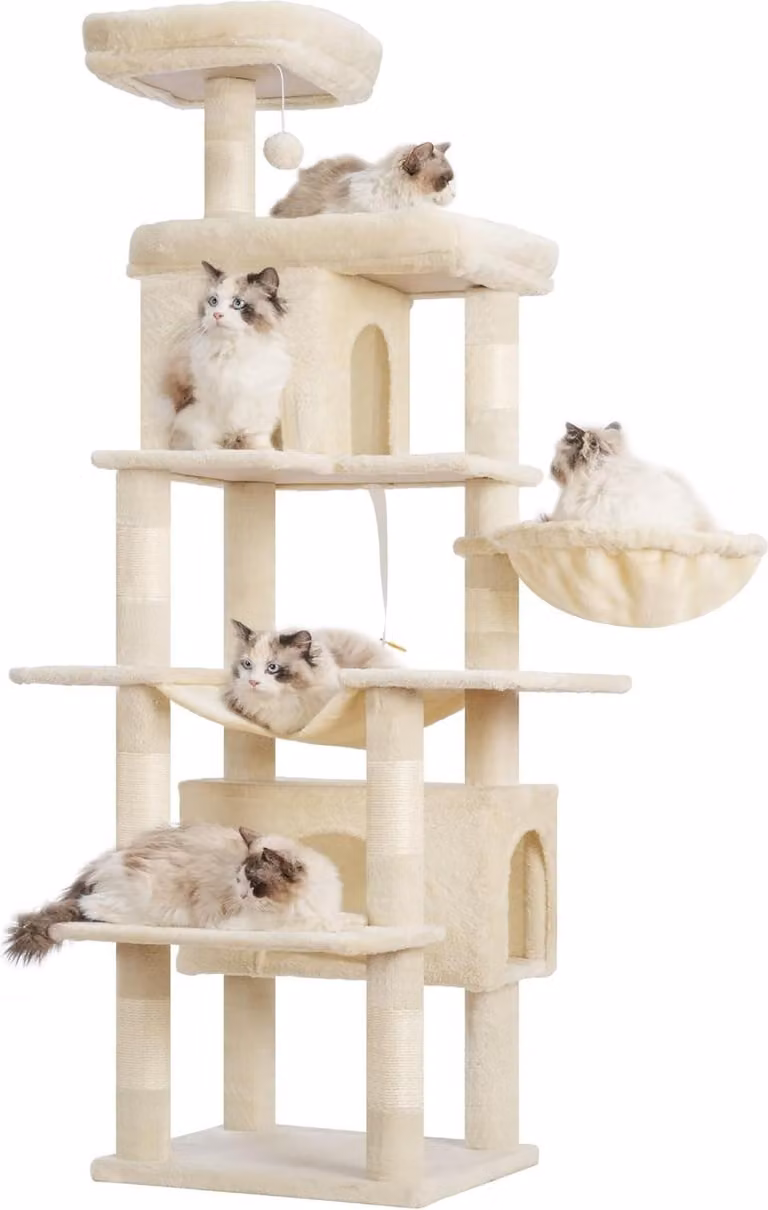 Tiragraffi per gatti 178 cm - Per gatti da interno - Beige - HCT036M