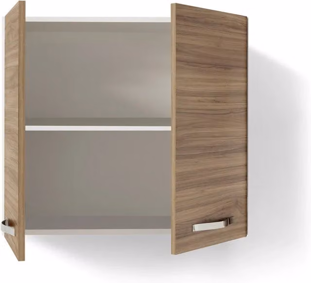 Pensile da cucina componibile Redokasa con 2 ante in legno marrone, stile moderno, larghezza: 80 cm