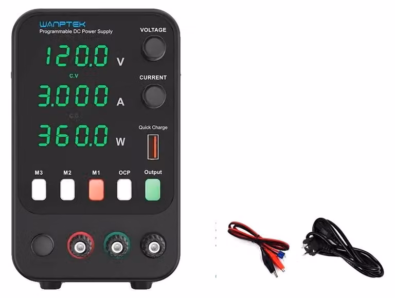 Alimentatore a corrente continua, tensione di uscita regolabile, funzioni di memorizzazione dati, APS 120 V 3 A 360 W, spina UE da 220 V