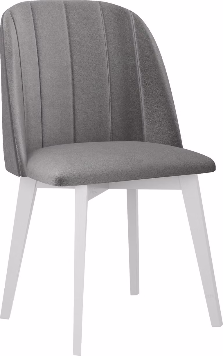 Sedia da pranzo imbottita AFTON 3 - bianco / grigio chiaro