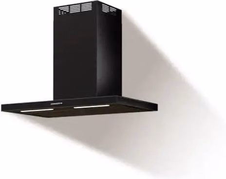 Cappa da parete Drydrop Lea Baraldi Nera con aspirazione da 800 m3/h e filtro a carboni attivi – 1