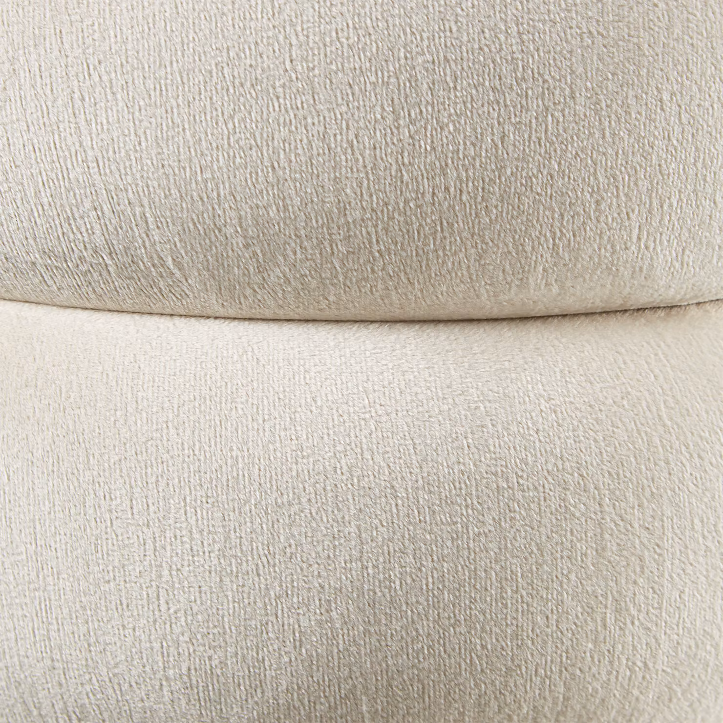 Sgabello imbottito Tectake con spazio interno in velluto beige e bianco – 1