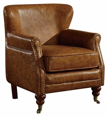 Chesterfield Ohrensessel Braun Leder Sofagarnitur Sessel Couch Ledersofa