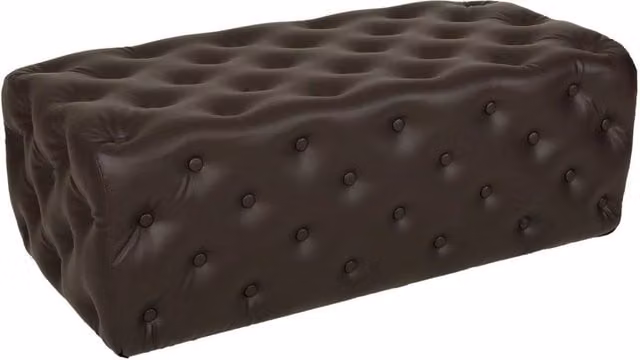 Divanetto imbottito marrone 108x54x40h