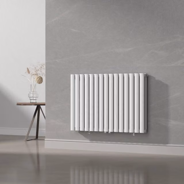 Termosifone a pannello doppio con elementi tubolari neu.haus, Bianco, L: 60 cm, H: 90 cm
