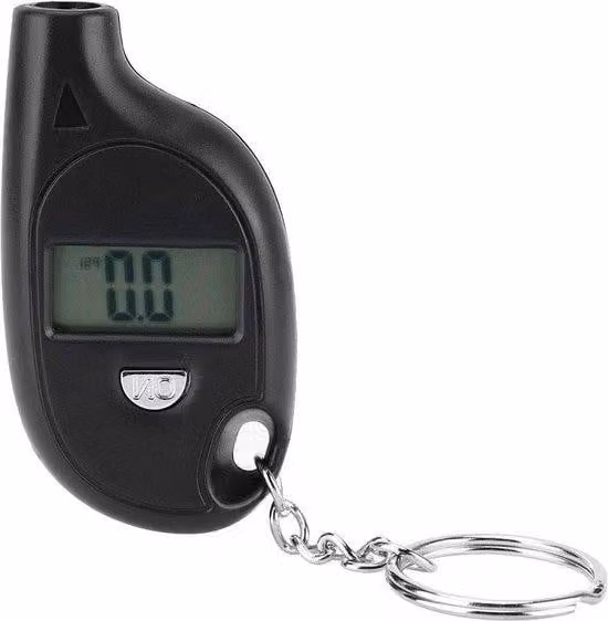 Manometro digitale LCD per pressione dei pneumatici da 5-150 PSI con lucchetto e puntale da terra per autocarri e autovetture.