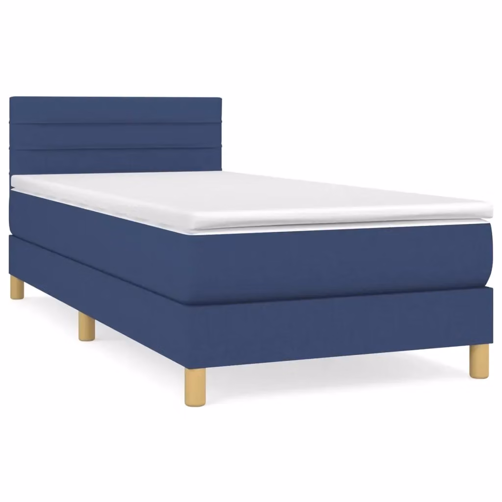 Letto Ibrido con Giroletto a Molle e Materasso vidaXL, Blu e Bianco, L/P/H: 90 x 200 x 203 cm – 2