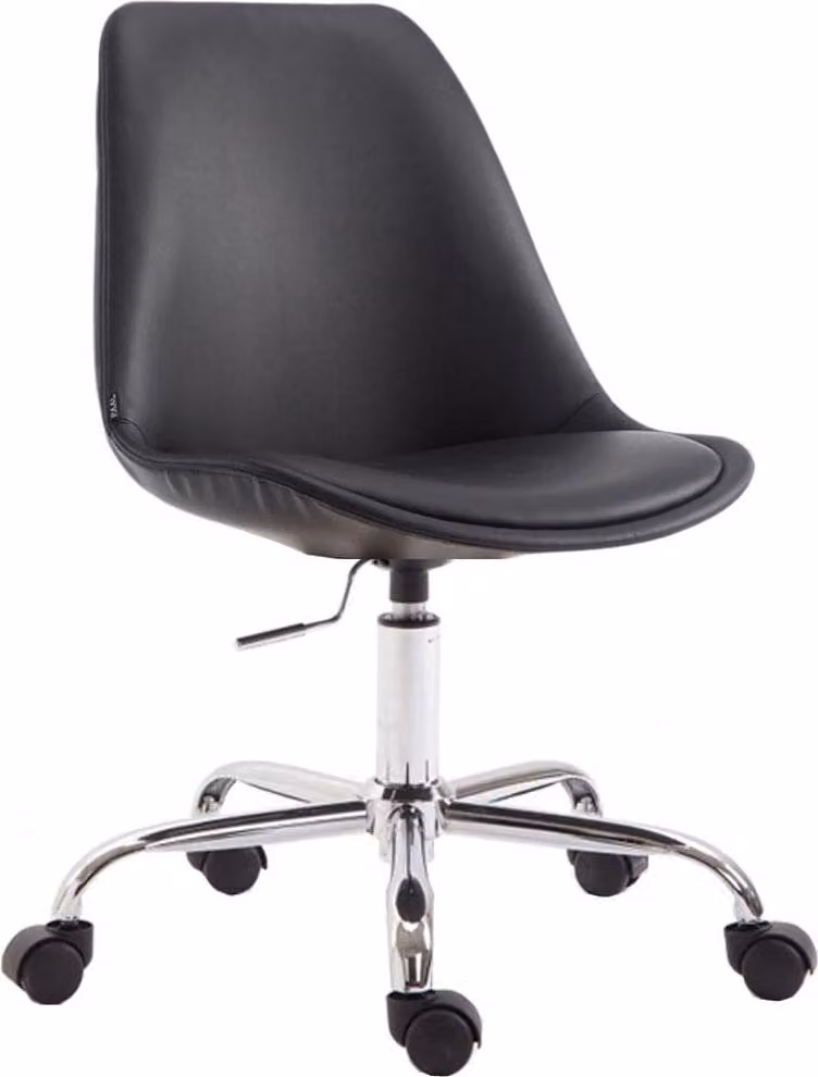 Sedia da ufficio in Pelle finta - Sedia da ufficio - Design ergonomico e regolabile in altezza. Colore: nero