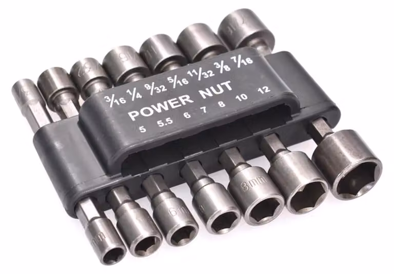 Set di 14 chiavi a bussola, attacco esagonale da 1/4", potente combinazione di chiavi a bussola
