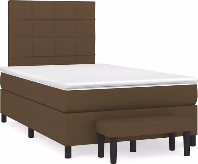 Letto Ibrido vidaXL con Struttura in Legno di Pino e Materasso Marrone e Bianco L/P/H: 120 x 200 x 193 cm