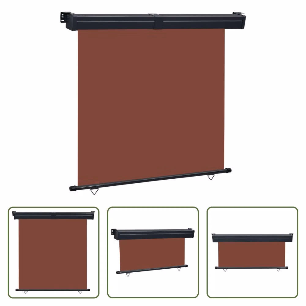 The Living Store Tenda da sole laterale per balcone 175x250 cm Marrone