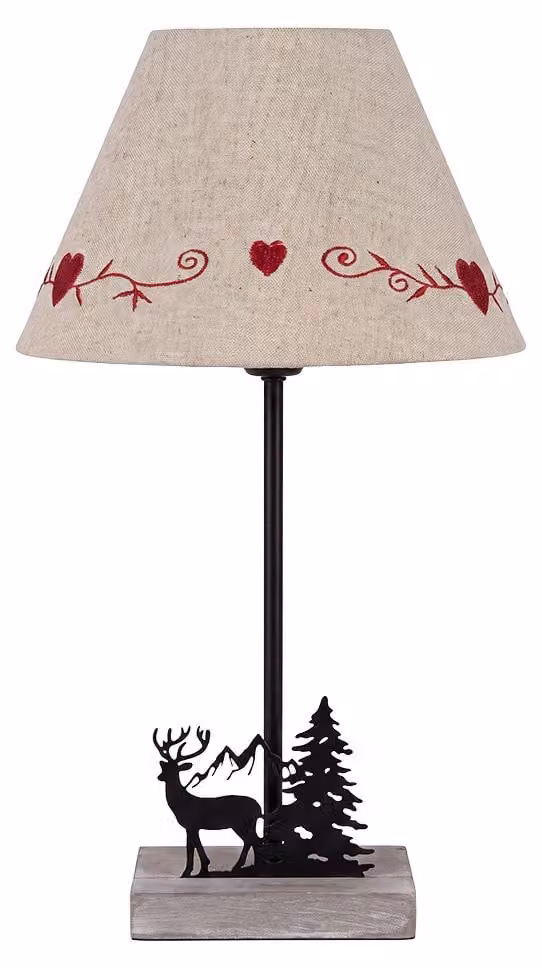 Lampada da tavolo Clayre & Eef, colore marrone, in legno