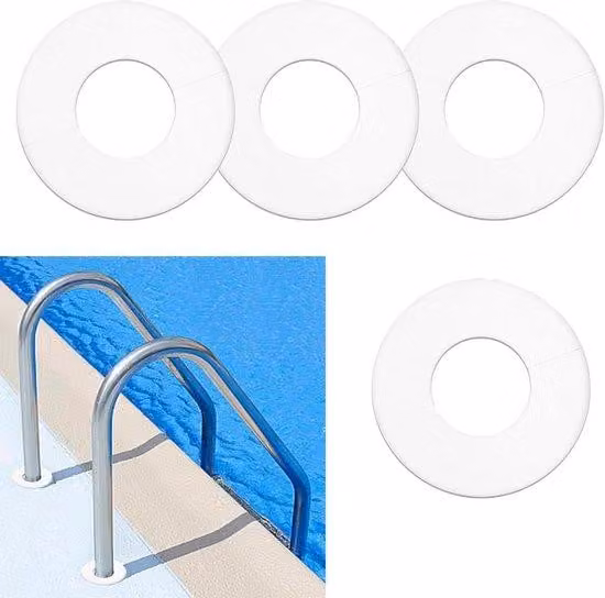 Copertura per piscina - Copertura di sicurezza per il carico - Coperchio di sicurezza per piscina - Copertura di sicurezza in acciaio inossidabile - Diametro 48 cm - Copertura in acciaio inossidabile bianco