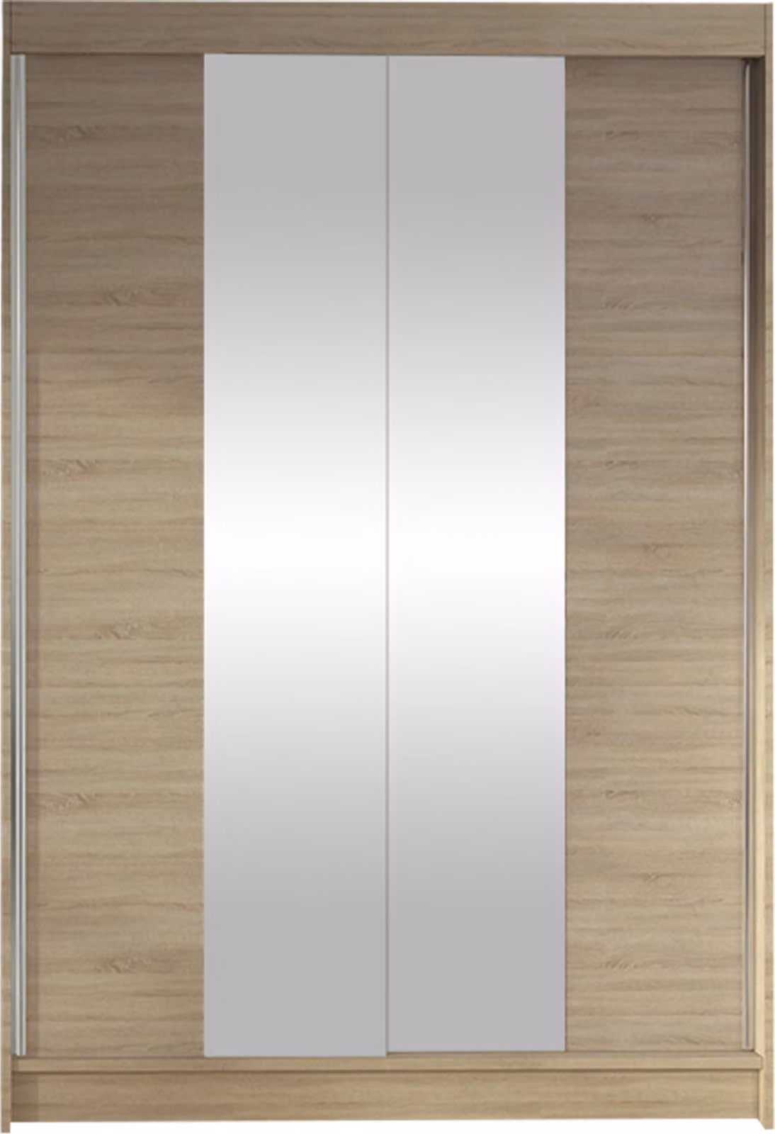 MIRJAN24 Armadio ad ante scorrevoli Lino II, armadio con specchio, guardaroba (rovere Sonoma, senza illuminazione)