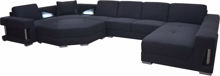 Eck Sofa Couch Polster Ecke Wohn Zimmer Landschaft Designer CouchenTextil A1131-