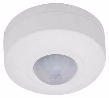 Sensore di movimento, grado di protezione IP20, colore bianco, dimensioni compatte (4 x 8 x 8 cm) e con un'area di rilevamento
