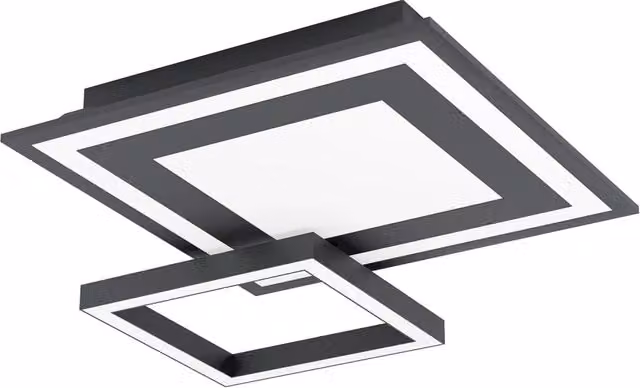 Plafoniera Moderna Savatarila-Z Acciaio Nero 4 Luci Led Integrato 2,7W