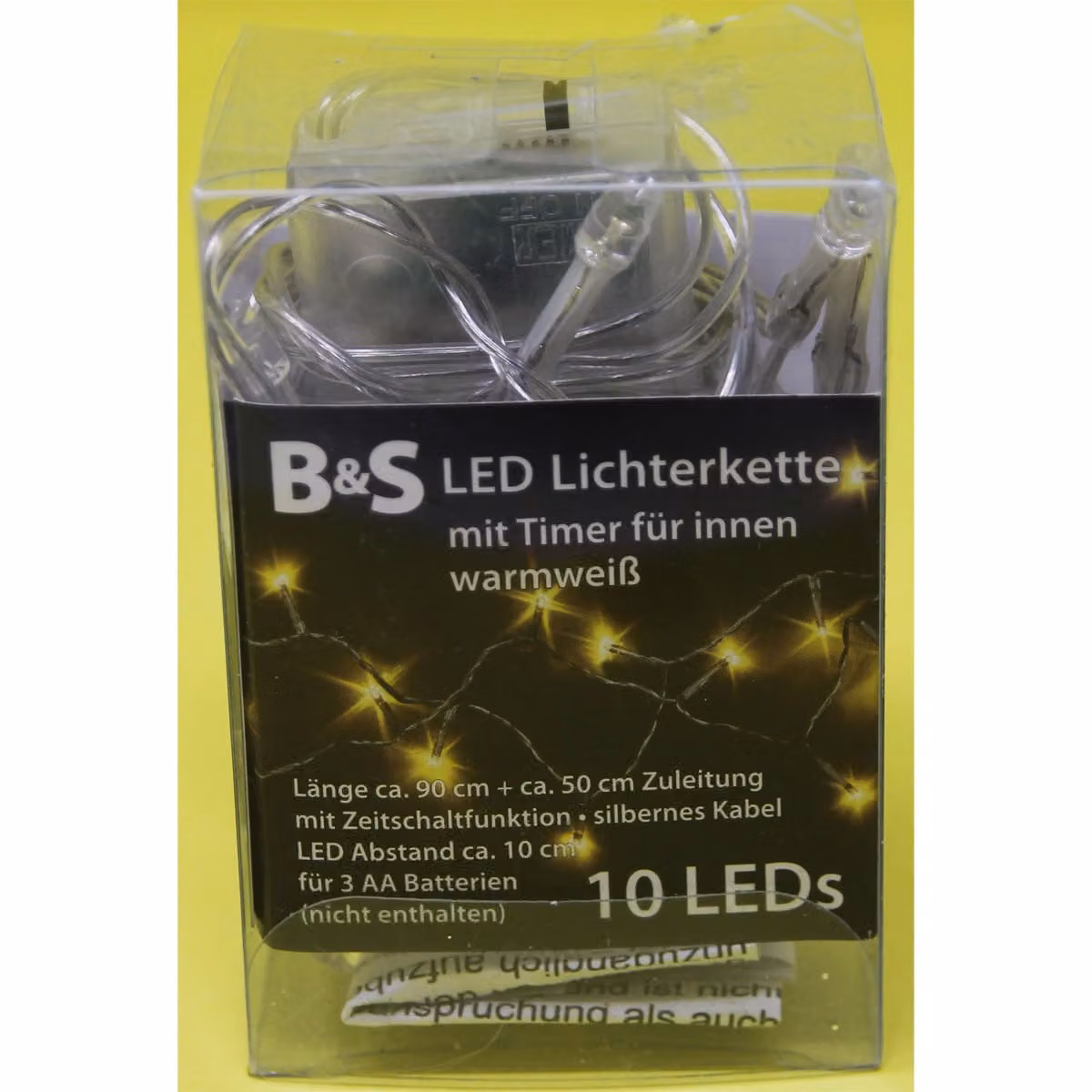Luci fiabesche 10 LED con funzione timer a batteria per uso interno