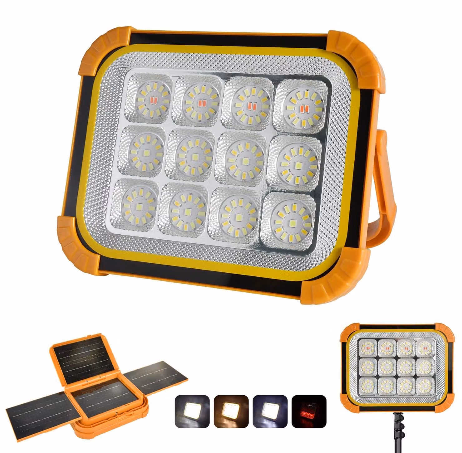 Lampada da lavoro ricaricabile da 200W - Batteria da 24000mAh - Luminosità di 20000 lumen