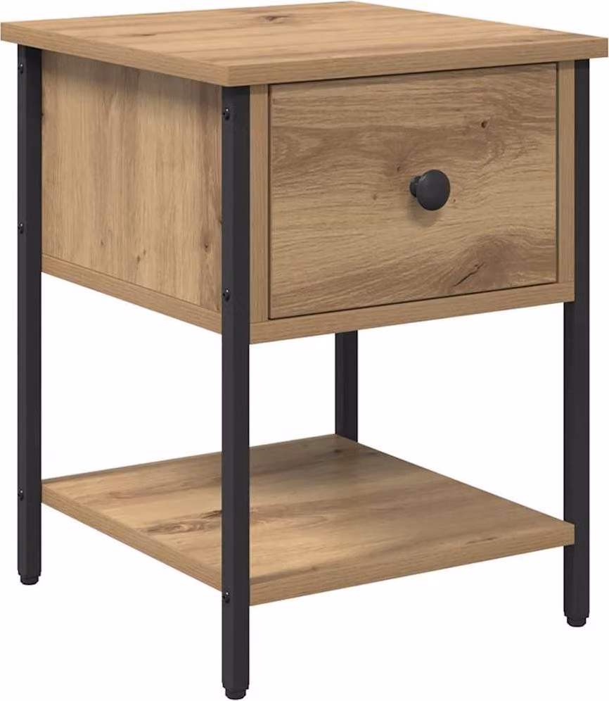 Comodino Rovere artigianale 34 x 35,5 x 45 cm Legno multistrato