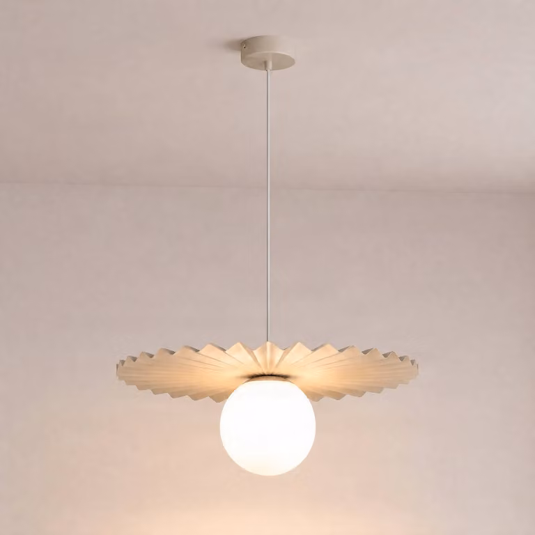 Lampada a sospensione Fiore Domiluce, dimmerabile, Crema / Ambra, Cucina, Metallo, Moderno, Lampada a sospensione