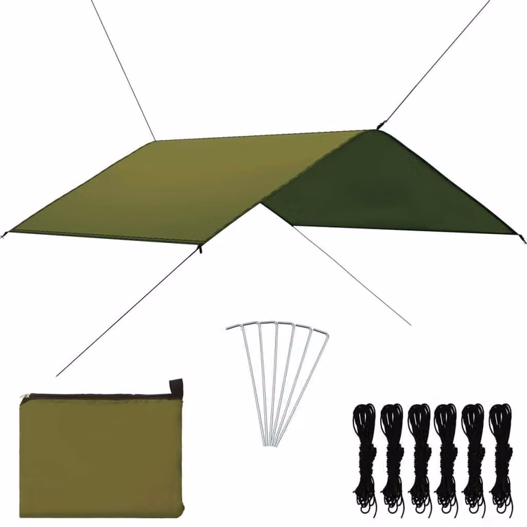 The Living Store, telo per esterni, 4x4 metri, colore verde
