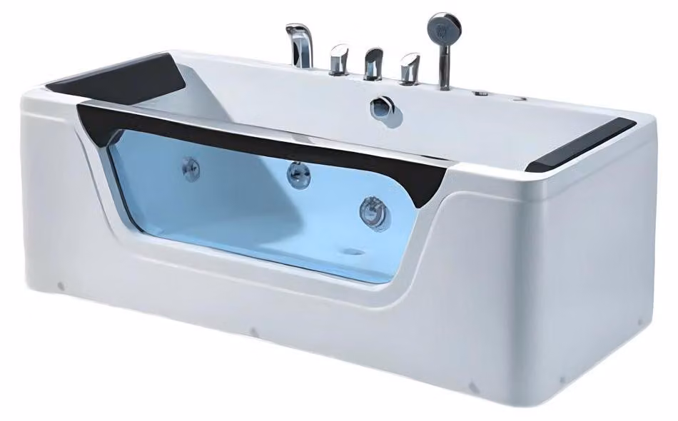 Acrylwanne Whirlpool Pflegewanne Massage-Badewanne Wellnesswanne 170x83 cm