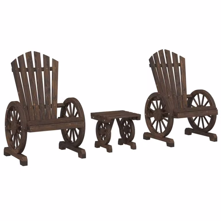 Maison Exclusive - Set da giardino a 3 pezzi in legno massello di abete