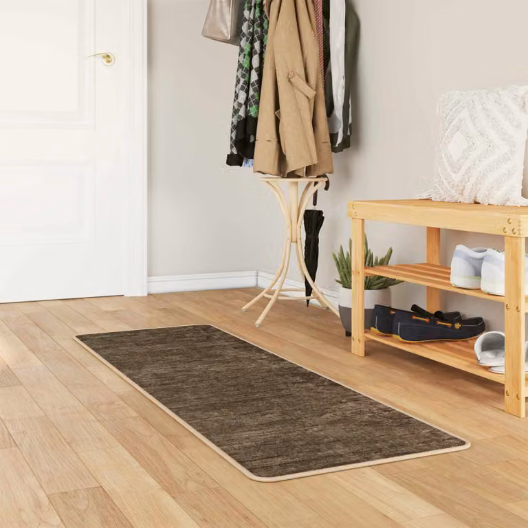 Tappeto Runner vidaXL MARSA Verde Foresta, design moderno astratto in poliestere, L 150 x P 50 cm