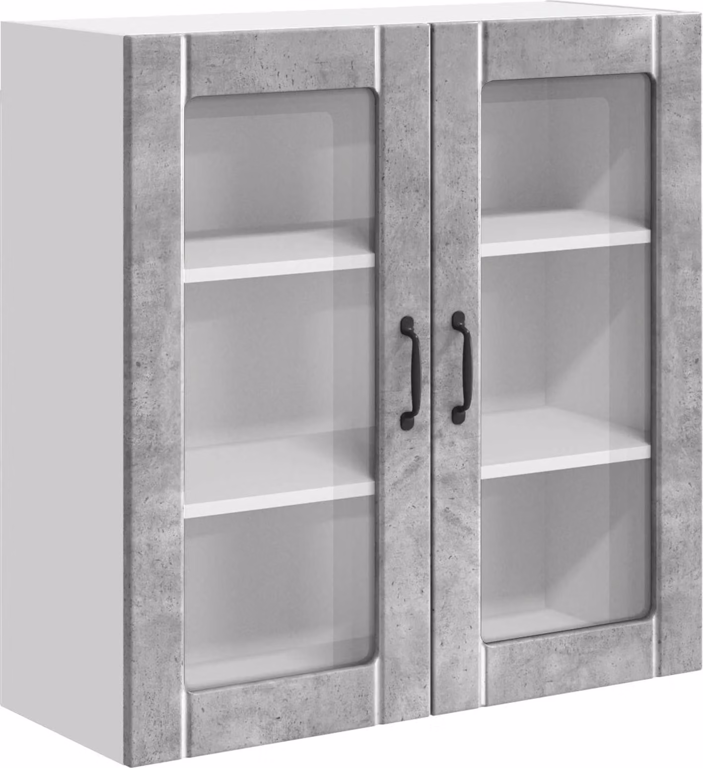 Mobile in vetro da parete LUCCA Grigio Cemento 80 x 31 x 80 cm