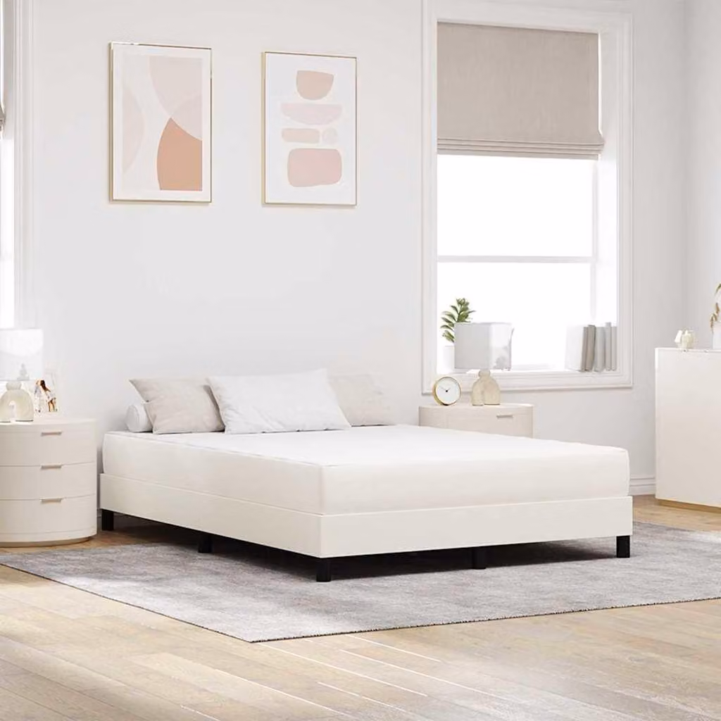 Maison Exclusive - Materasso con materasso Creme 160 x 200 cm Tessuto