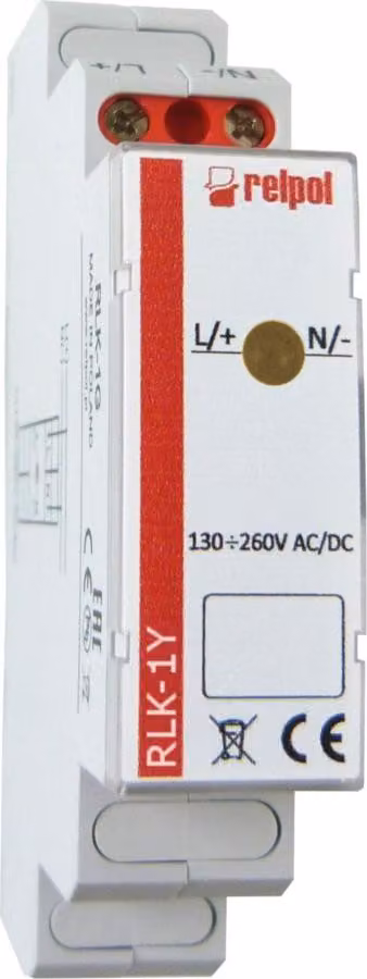 Spia 1 fase giallo Lampada pilota Tester di fase LED RLK-1Y Relpol 8698