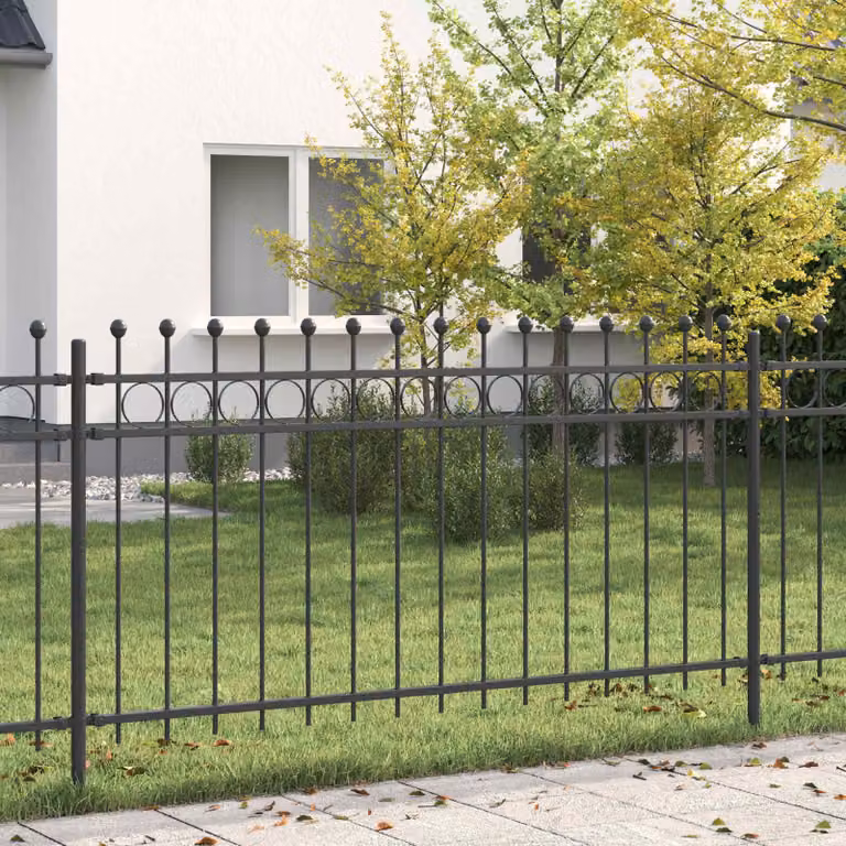 Maison Exclusive - Recinzione per giardino, modello TILBURG, 200 x 100 cm, acciaio verniciato a polvere, colore nero