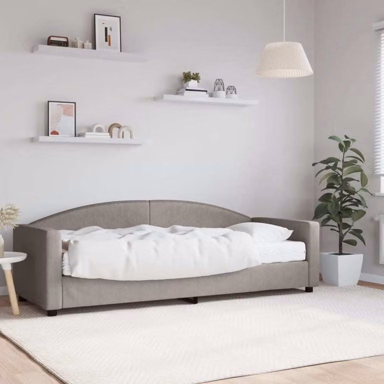 Maison Exclusive - Divano letto con materasso color taupe 80x200 cm in tessuto