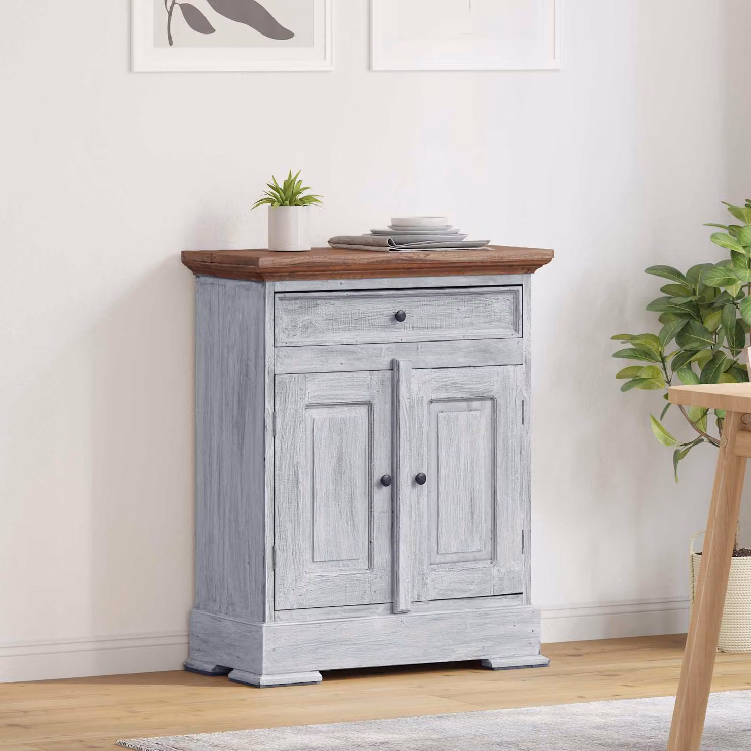 vidaXL Armadio in Legno con Ante e Cassetti per Camera da Letto L: 63 cm, P: 30 cm, H: 79 cm