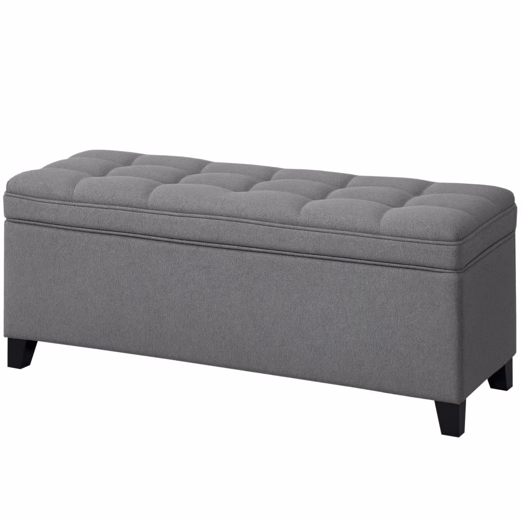 Letto contenitore Minimal con cassetti in tessuto grigio L/P/H: 120 x 40 x 48 cm – 2