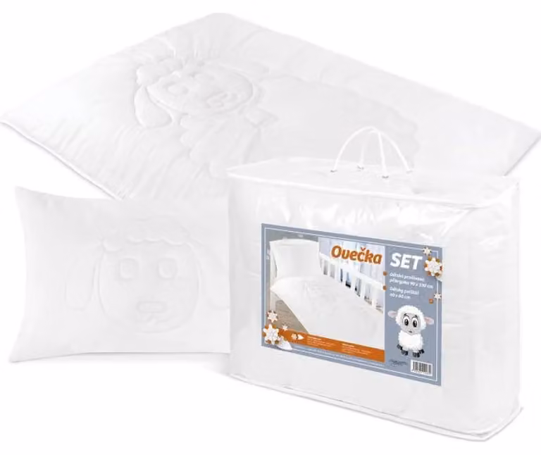 SET LENZUOLA - Completo lenzuola per bambini, dimensioni 90x135 cm + 40x60 cm - Lenzuolo superiore 90x135 cm, lenzuolo con angoli 40x60 cm - Colore: Bianco